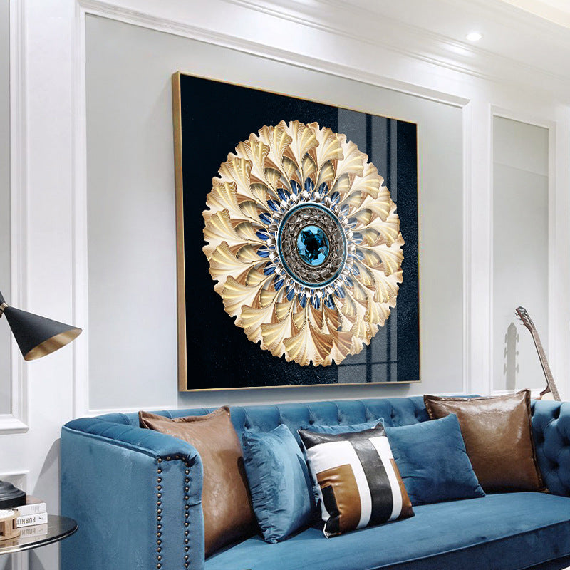 Light luxury sofa background painting living room