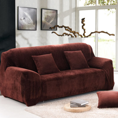 Plush thick universal leather sofa towel cover