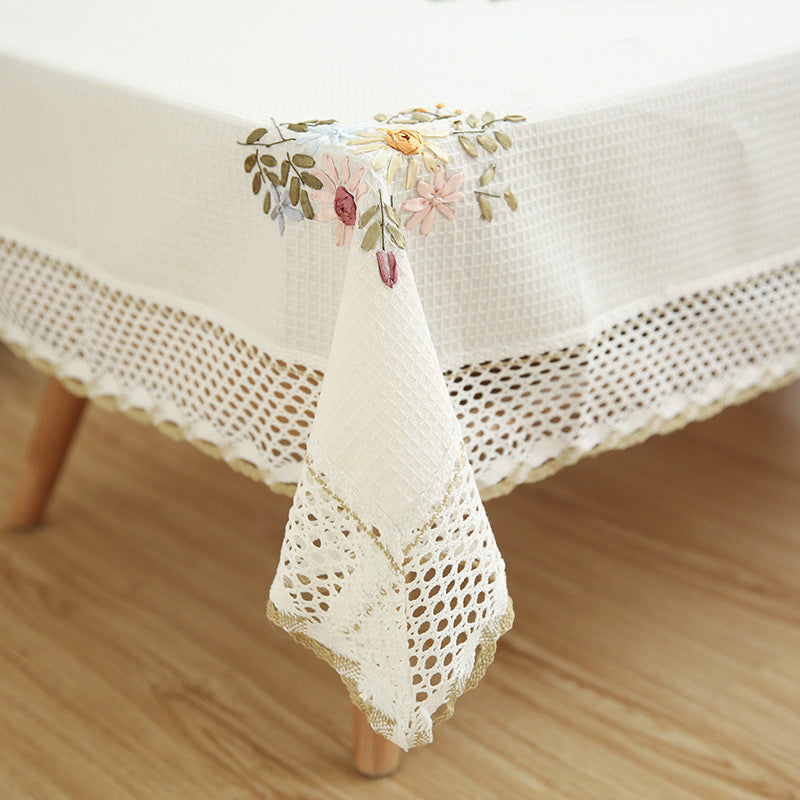 Fabric cotton floral tablecloth