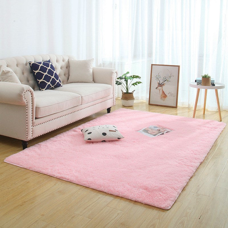 Silky Fluffy Carpet Modern Home Decor Long Plush Shaggy Rug