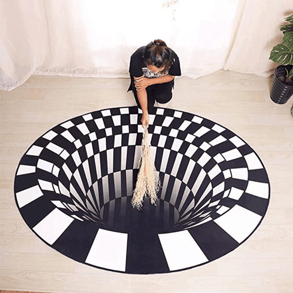 3D Vortex Illusion Carpet Optical Carpet Floor Mat Ma
