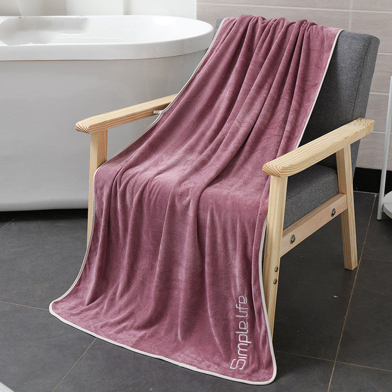 Thin fiber beauty thick bath towel