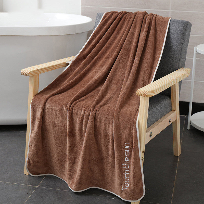 Thin fiber beauty thick bath towel