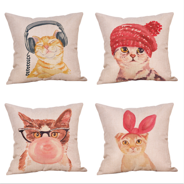 ADORABLE CAT PILLOW COVERS