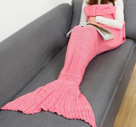 Mermaid Tail Knitting Sleeping Blanket