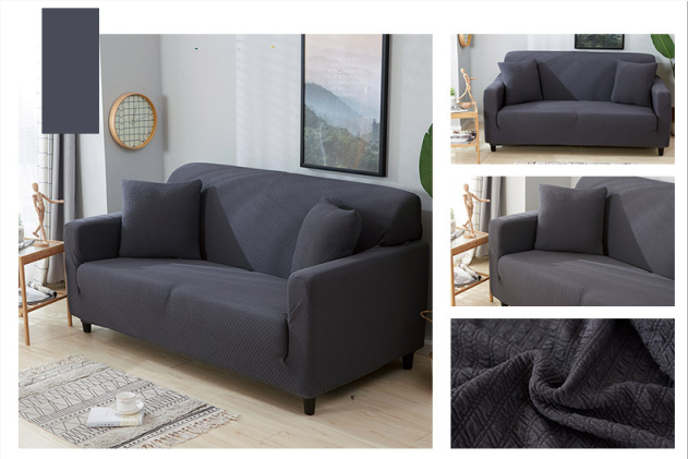 Pure color stretch waterproof sofa cover