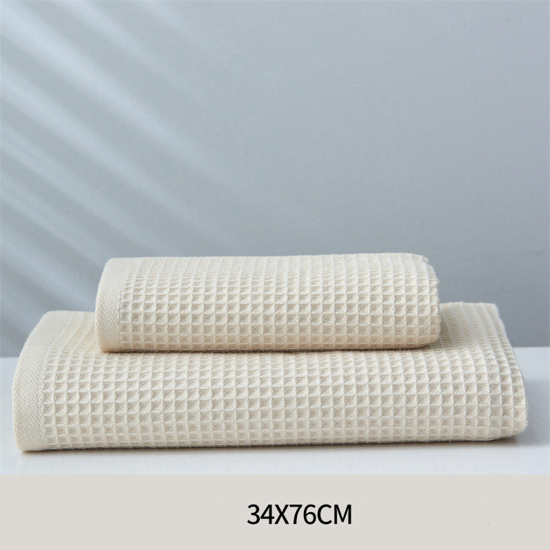 Pure Cotton Japanese-style Absorbent Household Honeycomb Pattern Towel